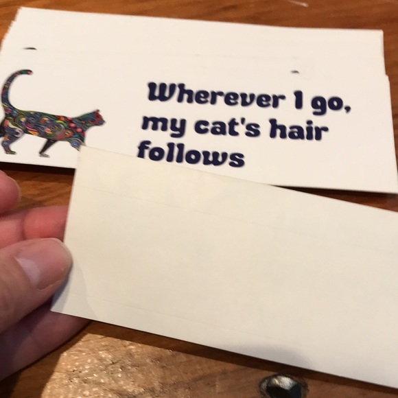 New! Cat STICKER Wherever I go, my cat's hair follows Laptop Bumper - Picture 3 of 3